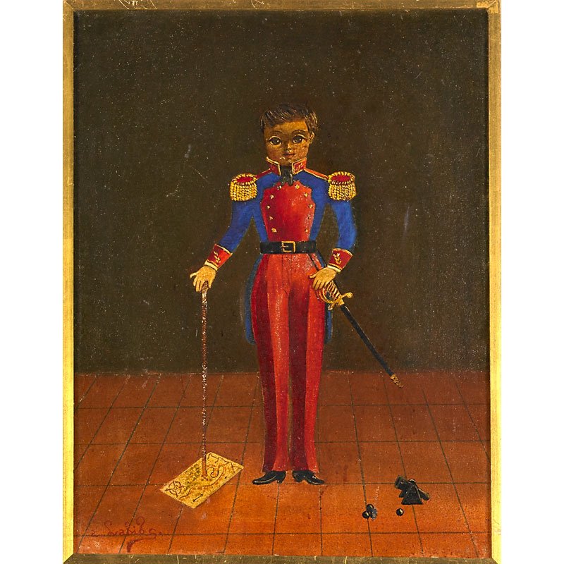 AGAPITO LABIOS (Mexican, 1898-1996): Two untitled oils on canvas; Each Untitled (framed separately); Both signed; 22 1/2" x 16 1/2" (each)