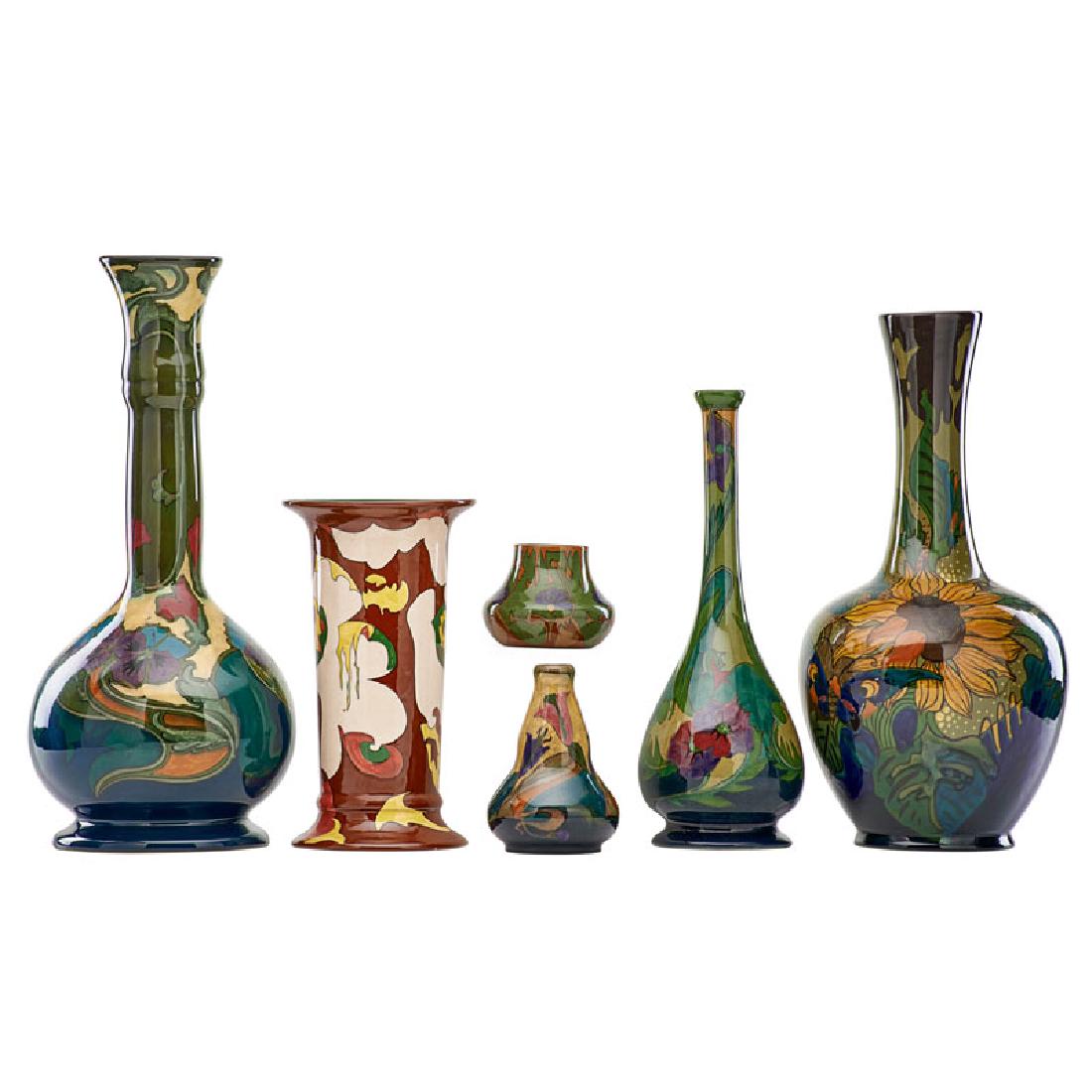 GOUDA; DISTEL; THEODOR COLENBRANDER Six vases (1 of 2)