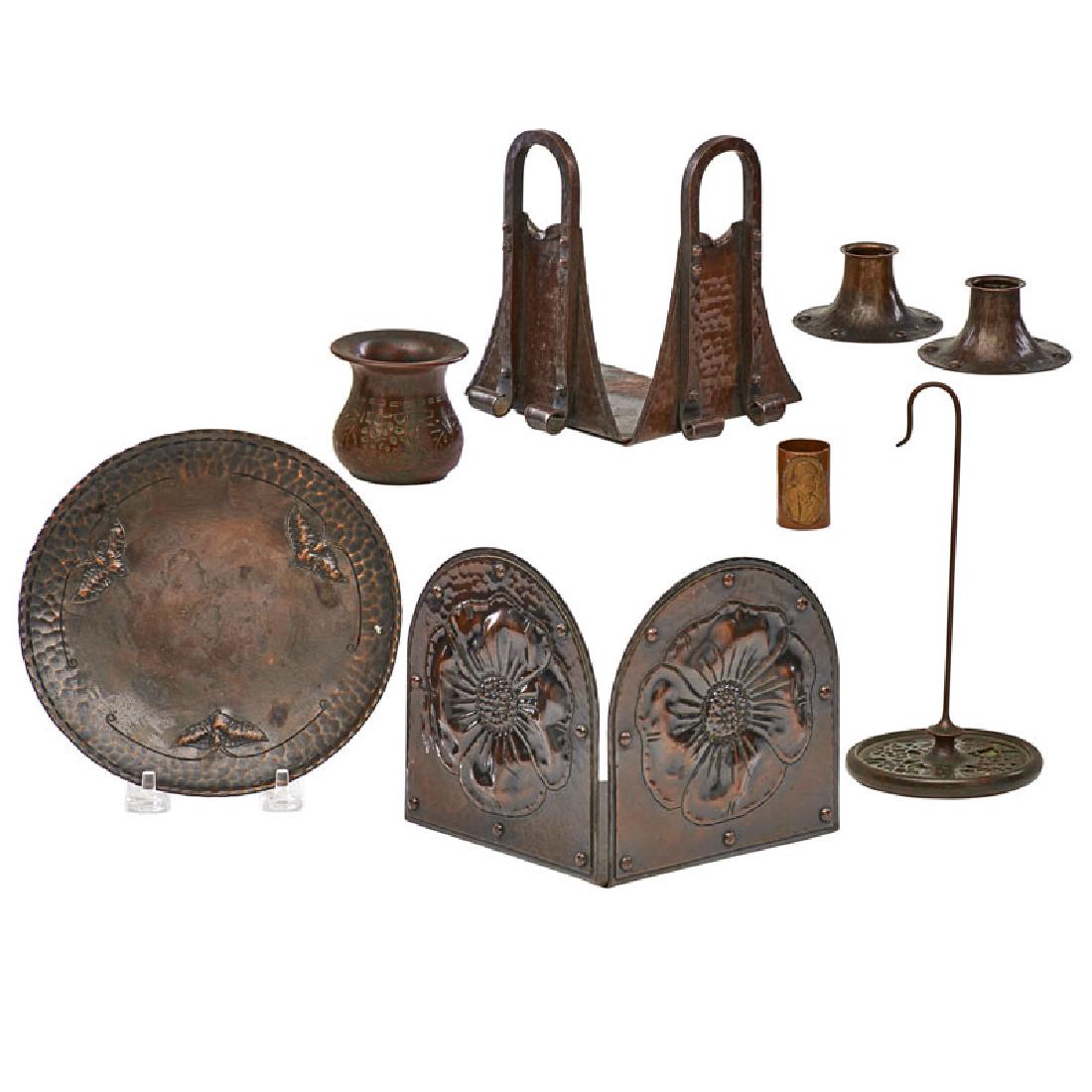 ROYCROFT; TIFFANY STUDIOS, ETC. Ten assorted works (1 of 1)