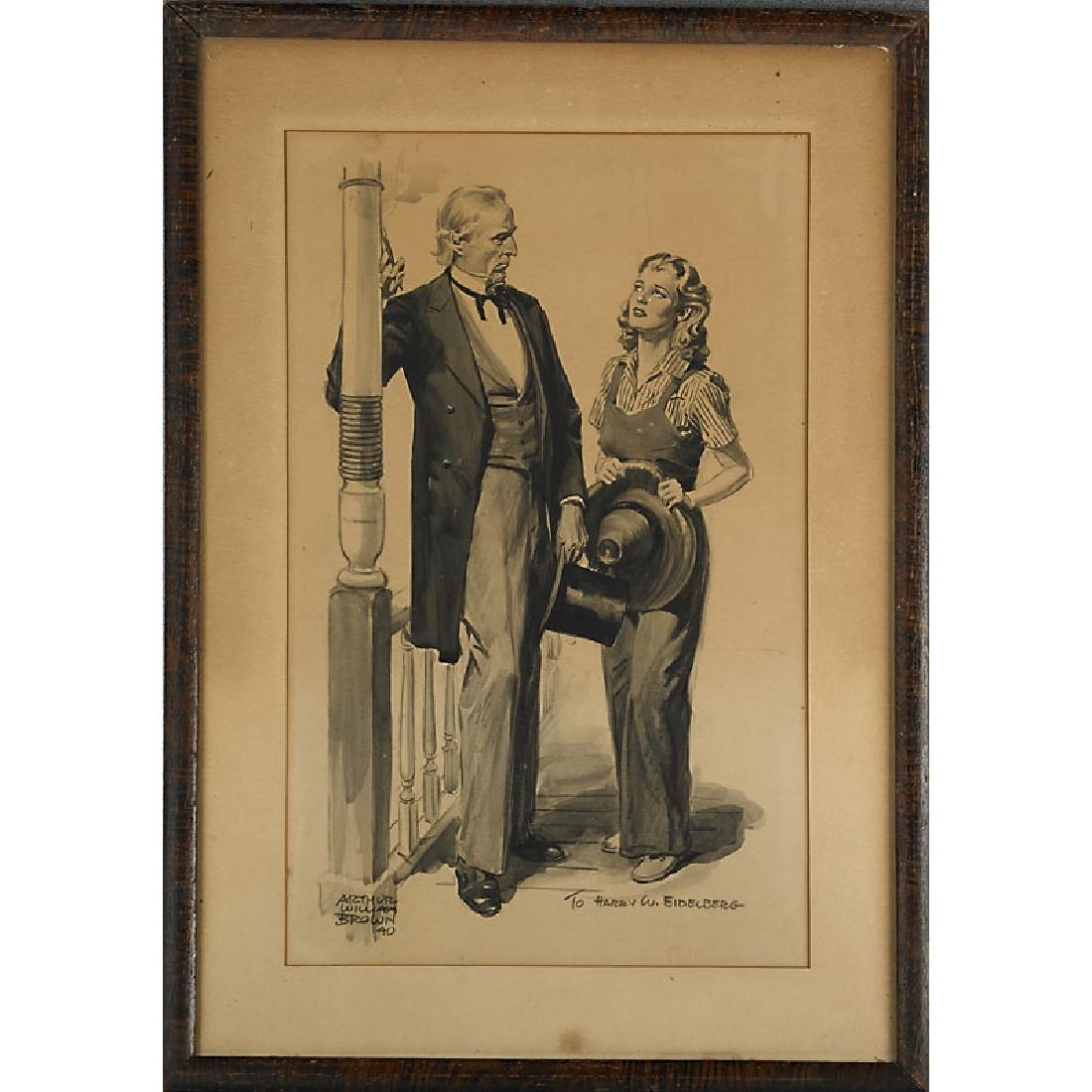 ARTHUR WILLIAM BROWN Mixed media on paper (1 of 1)