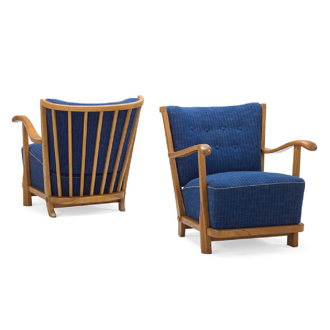 FRITS SCHLEGEL; FRITZ HANSEN Pair of lounge chairs (1 of 5)