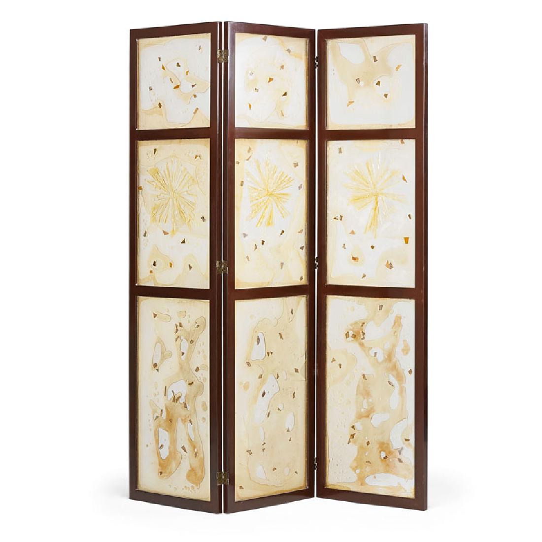 STYLE OF ZAHARA SCHATZ Three-panel room divider (1 of 9)