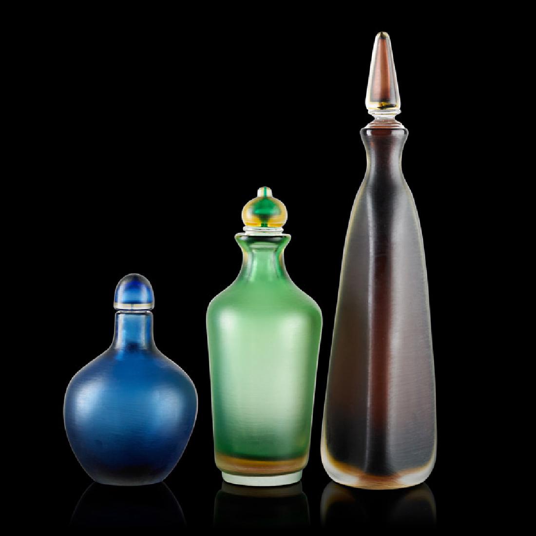 VENINI Three stoppered bottles (1 of 2)