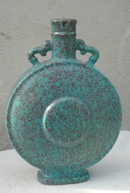 Exquisite Qing Dynasty Robin Egg Glaze Moonflask (Bin-Hu) (1 of 7)