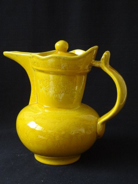 Rare Ming Dynasty Hongzhi Period Tibetan Monk's Cap Teapot with Phoenix (1 of 7)