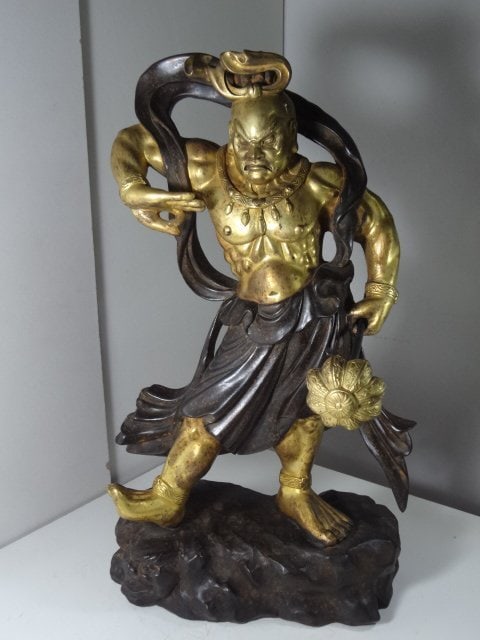 Qing Dynasty Gilt Bronze Heaven God: This is a Qing Dynasty gilt bronze Heaven God.