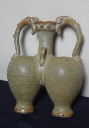 Qing Dynasty Teadust Glaze Double Vase (1 of 6)