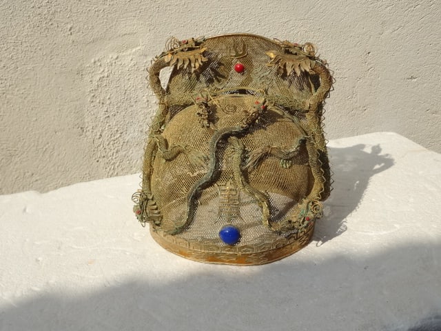 Rare Ming Dynasty Gilt Silver Emperor's Crown (1 of 5)