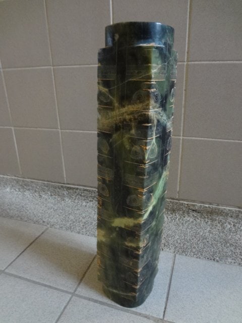Important Liangzhu Culture Jade Carving of a Zhung (1 of 7)