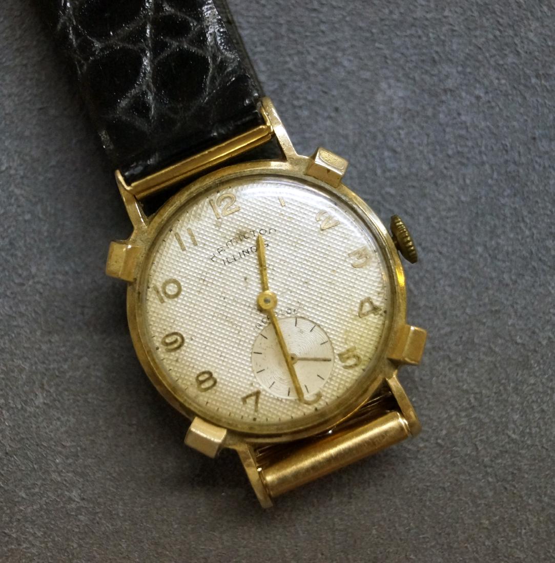VINTAGE HAMILTON/ILLINOIS 14K 17-JEWEL MECHANICAL (1 of 1)