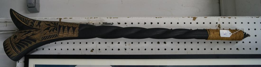 POLYNESIAN CARVED WOOD WAR CLUB. LENGTH 38" (1 of 1)