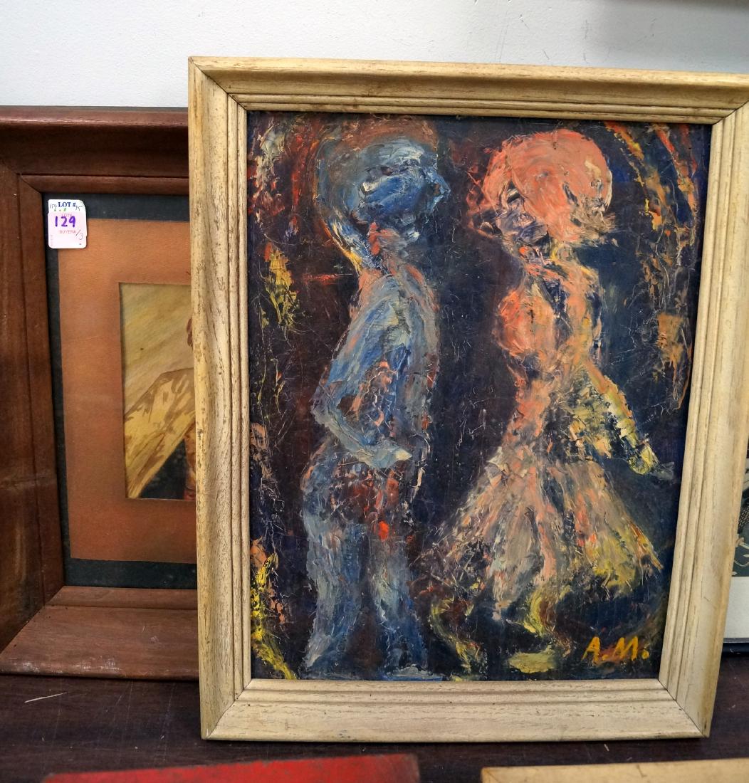 LOT (3) FRAMED ART WORKS INCLUDING (2) ORIGINAL MODERN (1 of 1)