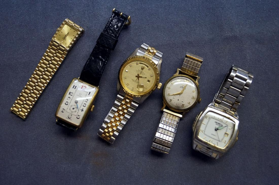 LOT (5) ASSORTED VINTAGE WRISTWATCHES INCLUDING (2) (1 of 1)
