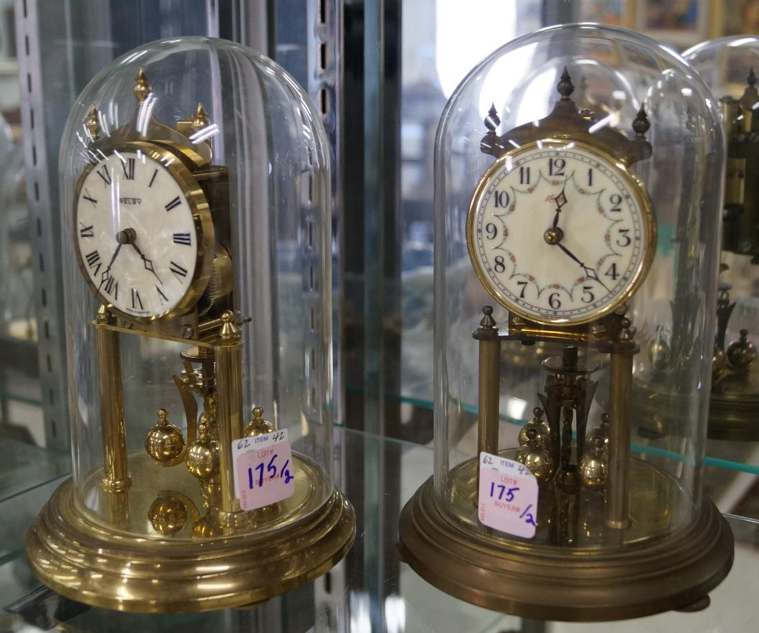 LOT (2) KUNDO & WELBY BRASS ANNIVERSARY CLOCKS, C.1960. (1 of 1)