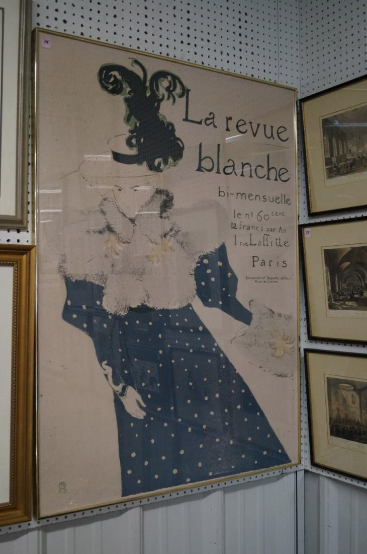 AFTER TOTOUSE LAUTREC, POSTER, LA REVUE BLANCHE. FRAMED (1 of 1)