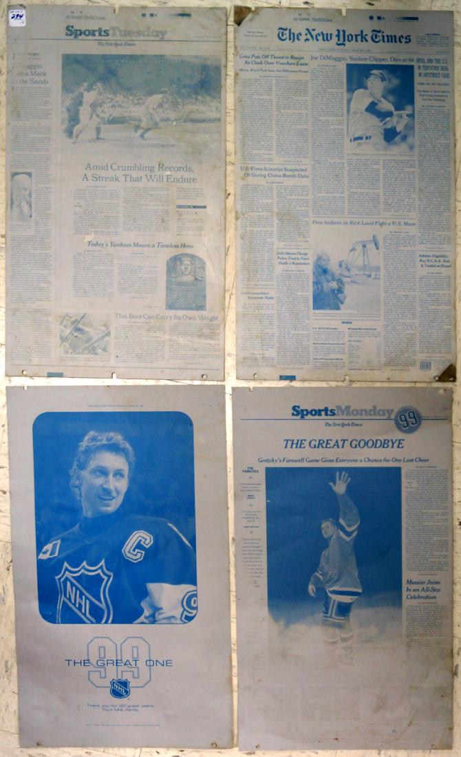 LOT (4) NY TIMES PRINTING PLATES INCLUDING JOE (1 of 1)