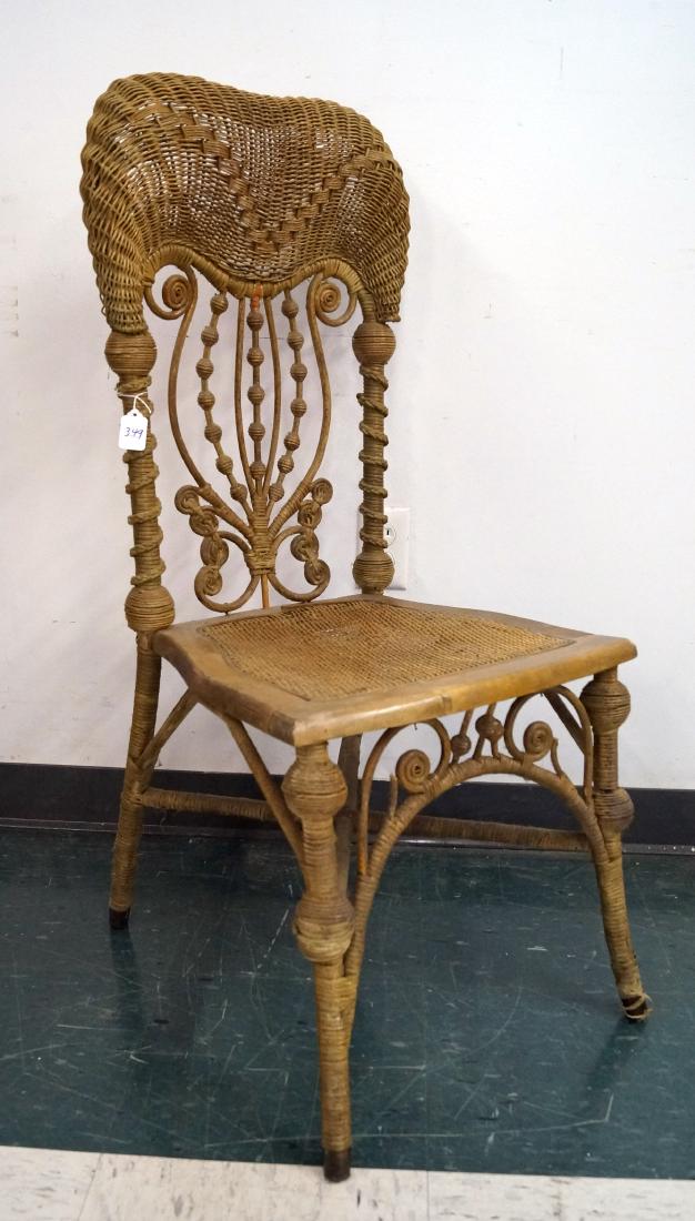 VICTORIAN NATURAL WICKER SIDE CHAIR (1 of 1)