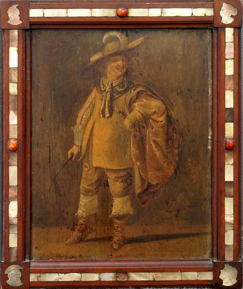 CONTINENTAL SCHOOL (18TH CENTURY), OIL ON PANEL, MAN (1 of 1)