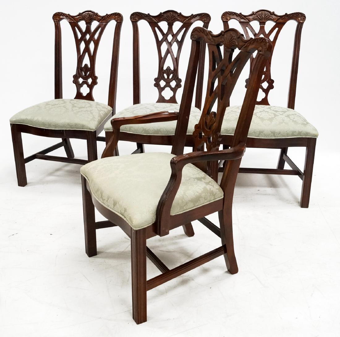 SET (8) THOMASVILLE CHIPPENDALE STYLE CARVED MAHOGANY (1 of 1)