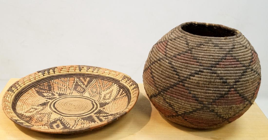 LOT (2) INCLUDING SOUTHWEST AMERICAN INDIAN BASKET, (1 of 1)