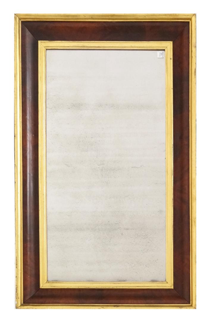 EMPIRE MAHOGANY PARCLE GILT OGEE FRAMED MIRROR, 19TH (1 of 1)
