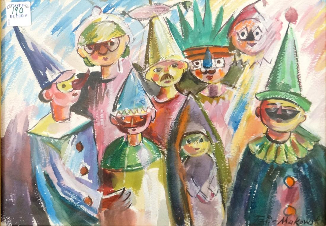 POLISH SCHOOL (20TH CENTURY), WATERCOLOR ON PAPER, (1 of 2)
