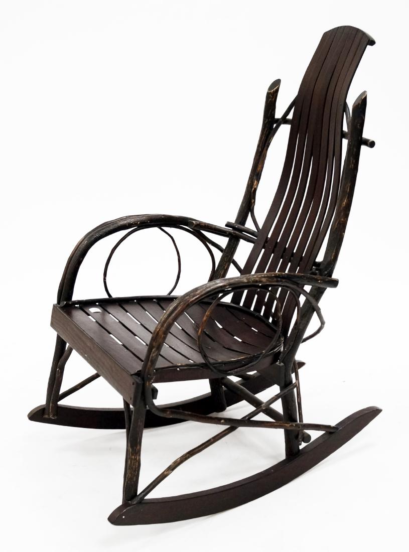 ADIRONDACK TWIG-WORK ARMCHAIR ROCKER (1 of 1)