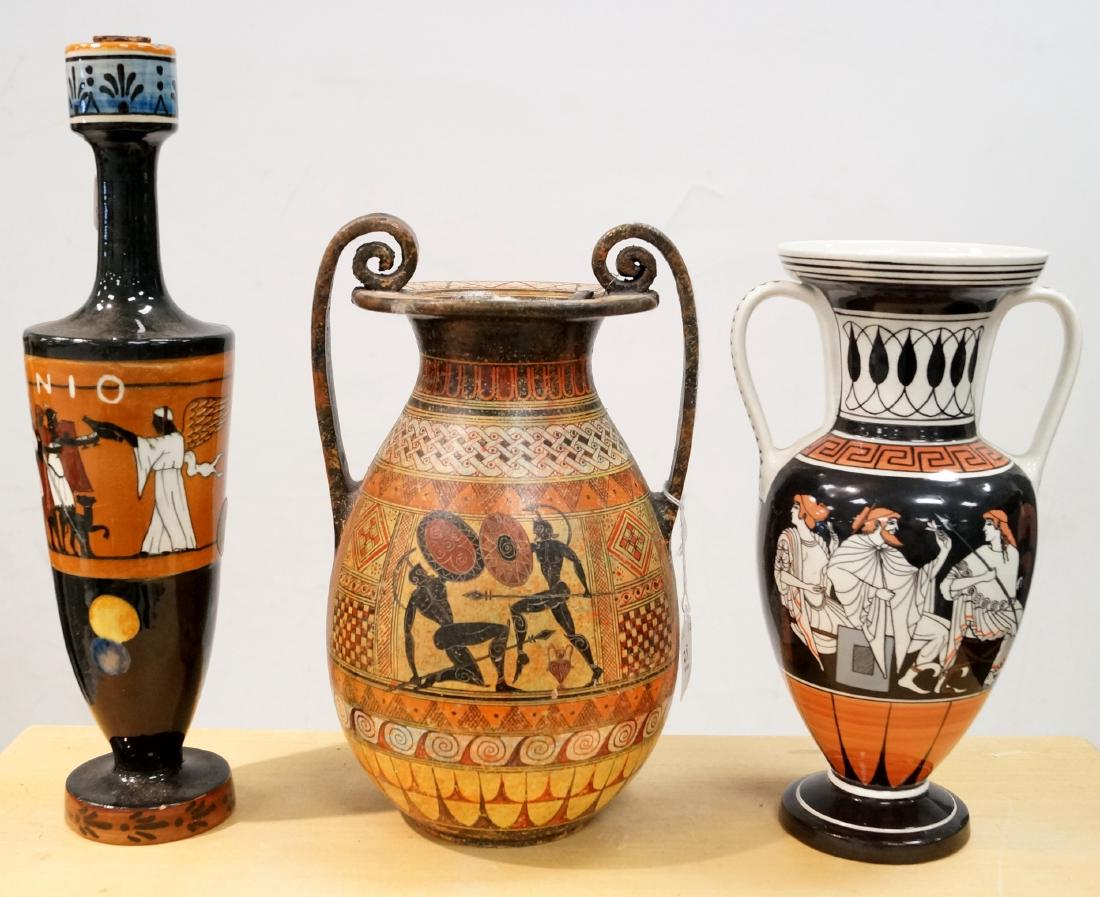 LOT (3) GREEK AMPHORA AFTER THE ANCIENT INCLUDING HAND (1 of 1)