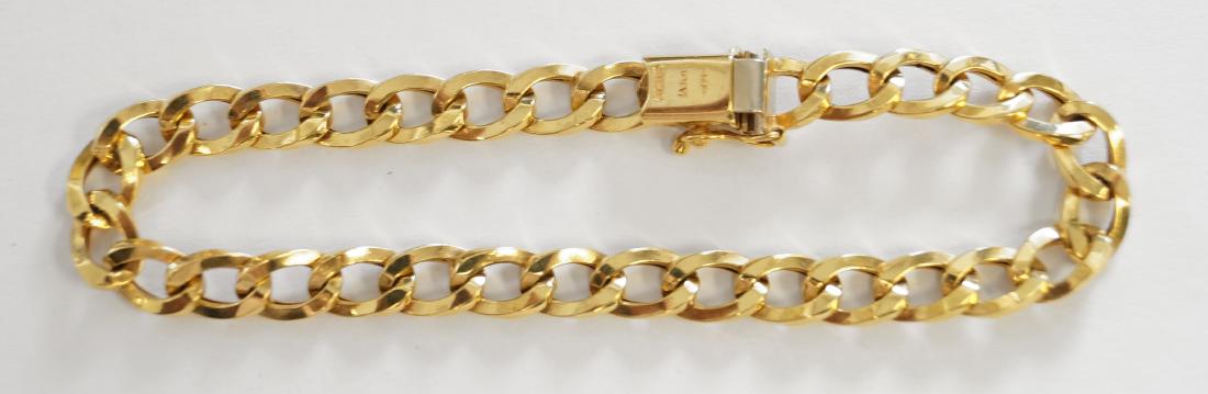 ITALIAN 14K YELLOW GOLD CHAIN LINK BRACELET. LENGTH 7 (1 of 1)