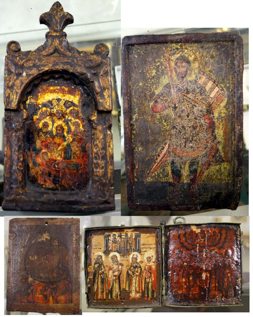 LOT (4) ASSORTED EASTERN EUROPEAN COPTIC ICONS, 19TH (1 of 1)