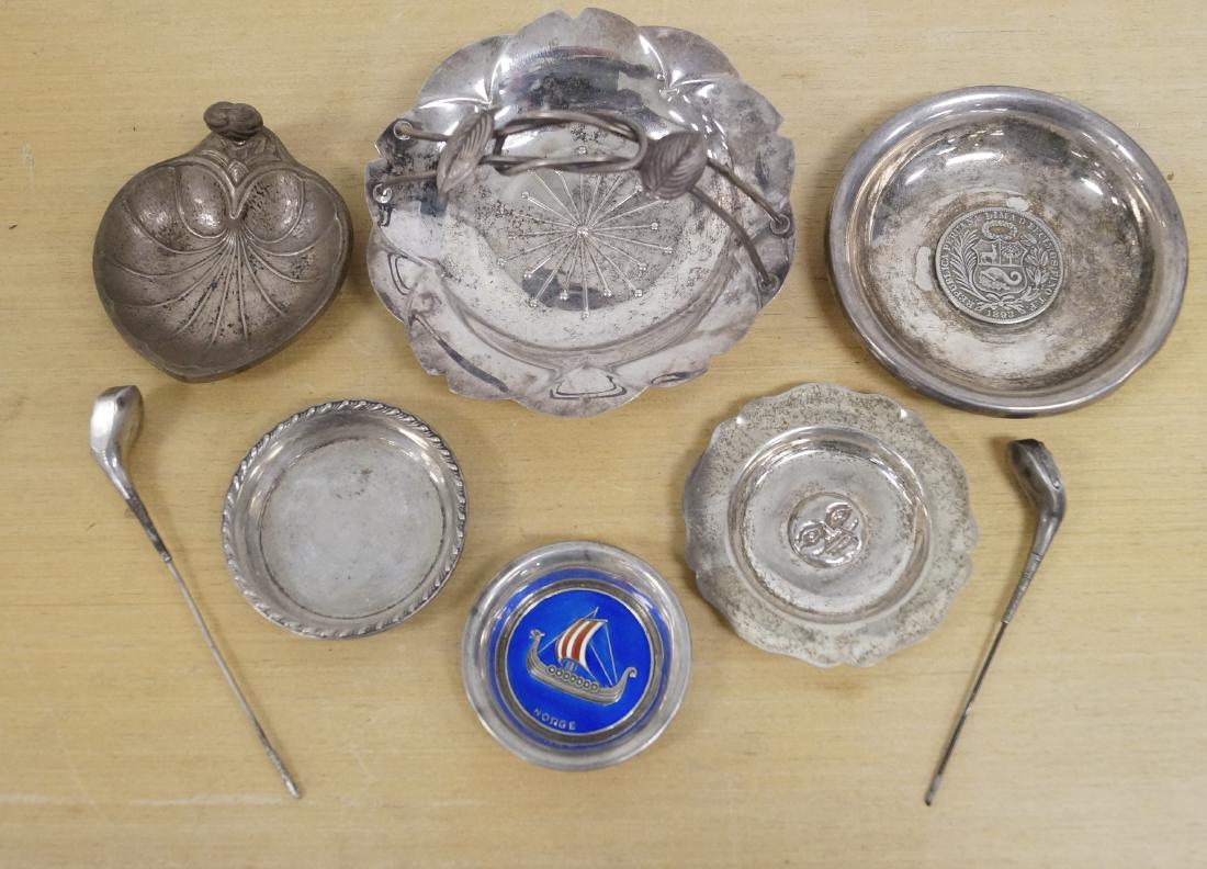 LOT ASSORTED STERLING AND SILVER INCLUDING BASKETS, (1 of 1)