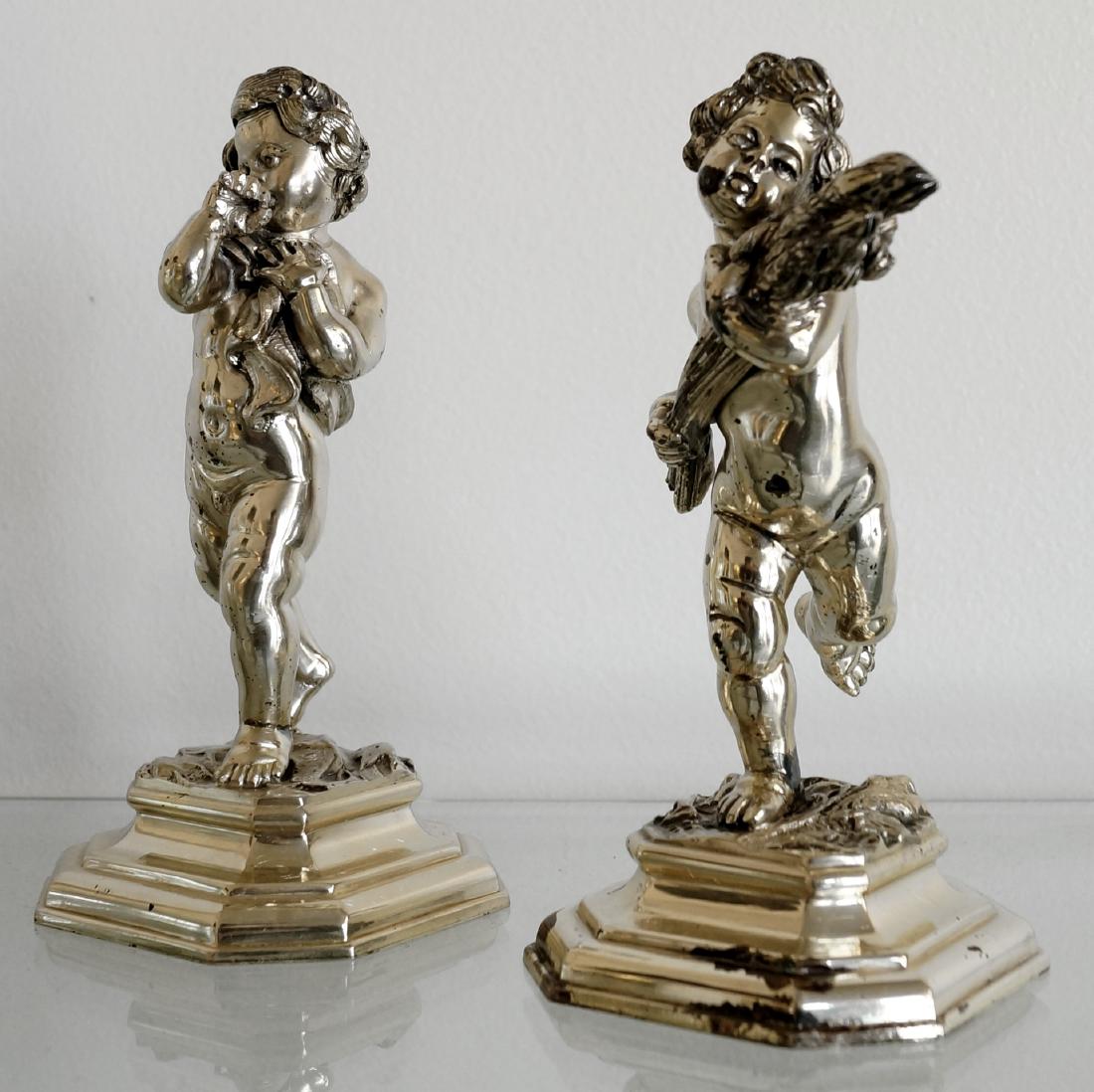PAIR ITALIAN/GIOIELLARIA ARGENTERIA .800 SILVER PUTTI (1 of 2)