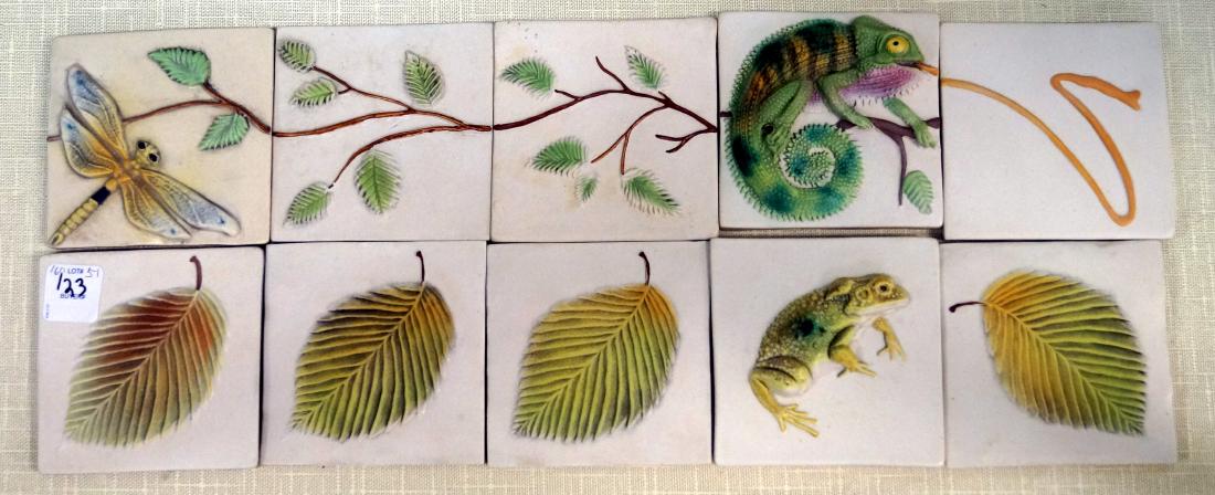 SET (10) SURVING STUDIO'S HIGH RELIEF CERAMIC TILES (1 of 1)
