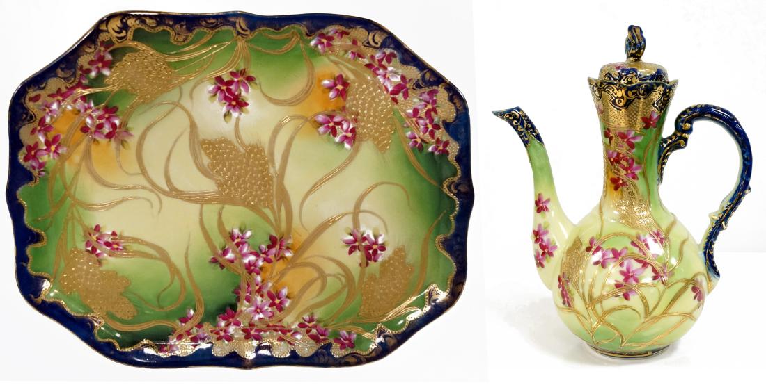 LOT (2) NIPPON, I. CE CO., DECORATED PORCELAIN EWER AND (1 of 1)