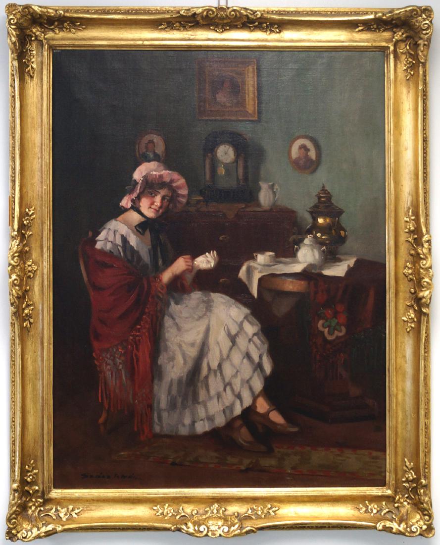 ISTVAN SZASZ (HUNGARY 1878-1965), OIL ON CANVAS, (1 of 2)