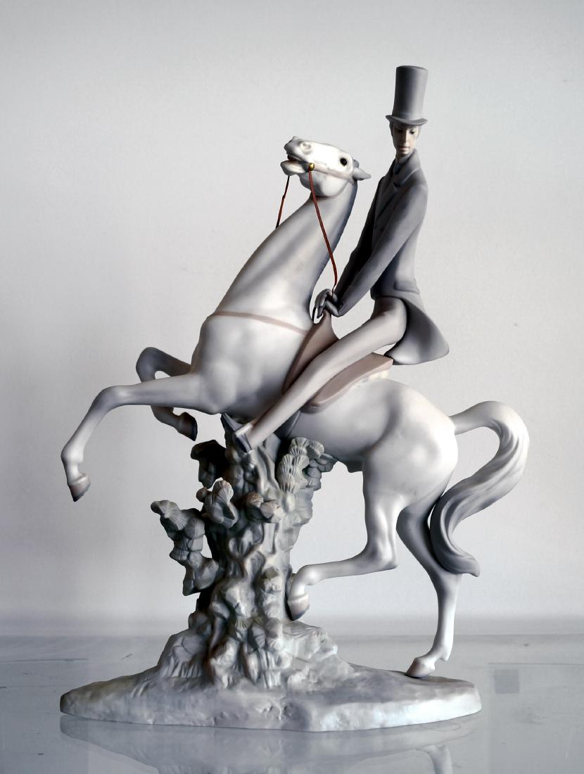LLADRO PORCELAIN FIGURE, "MAN ON A HORSE", #4515. (1 of 1)