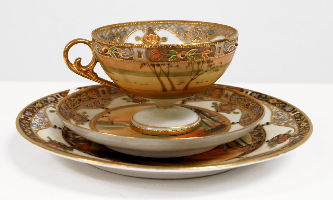 SET (2) NIPPON SCENIC DECORATED PORCELAIN INCLUDING (1 of 3)