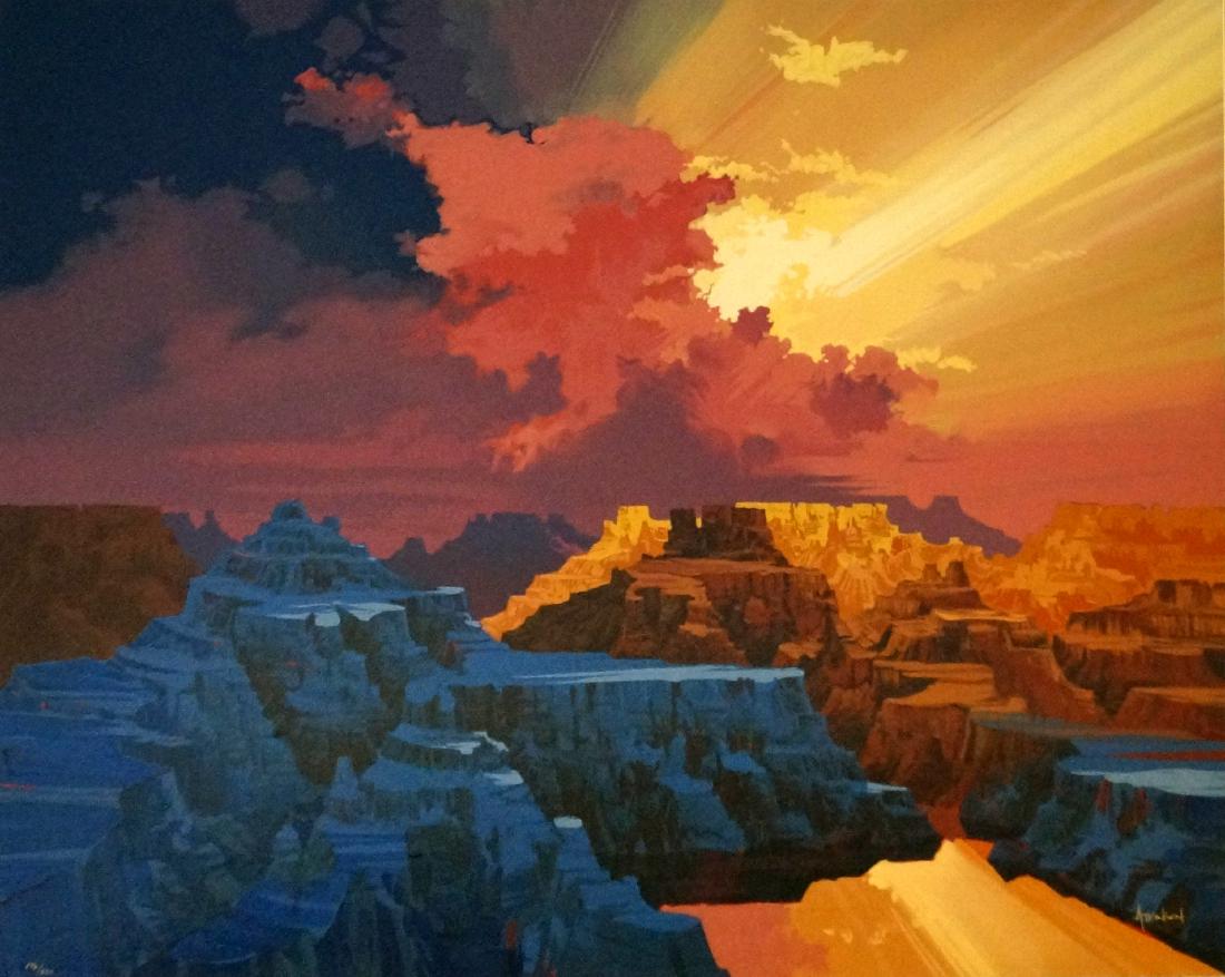 MICHAEL ATKINSON (AMERICAN 1946-), SERIGRAPH, THUNDER (1 of 2)