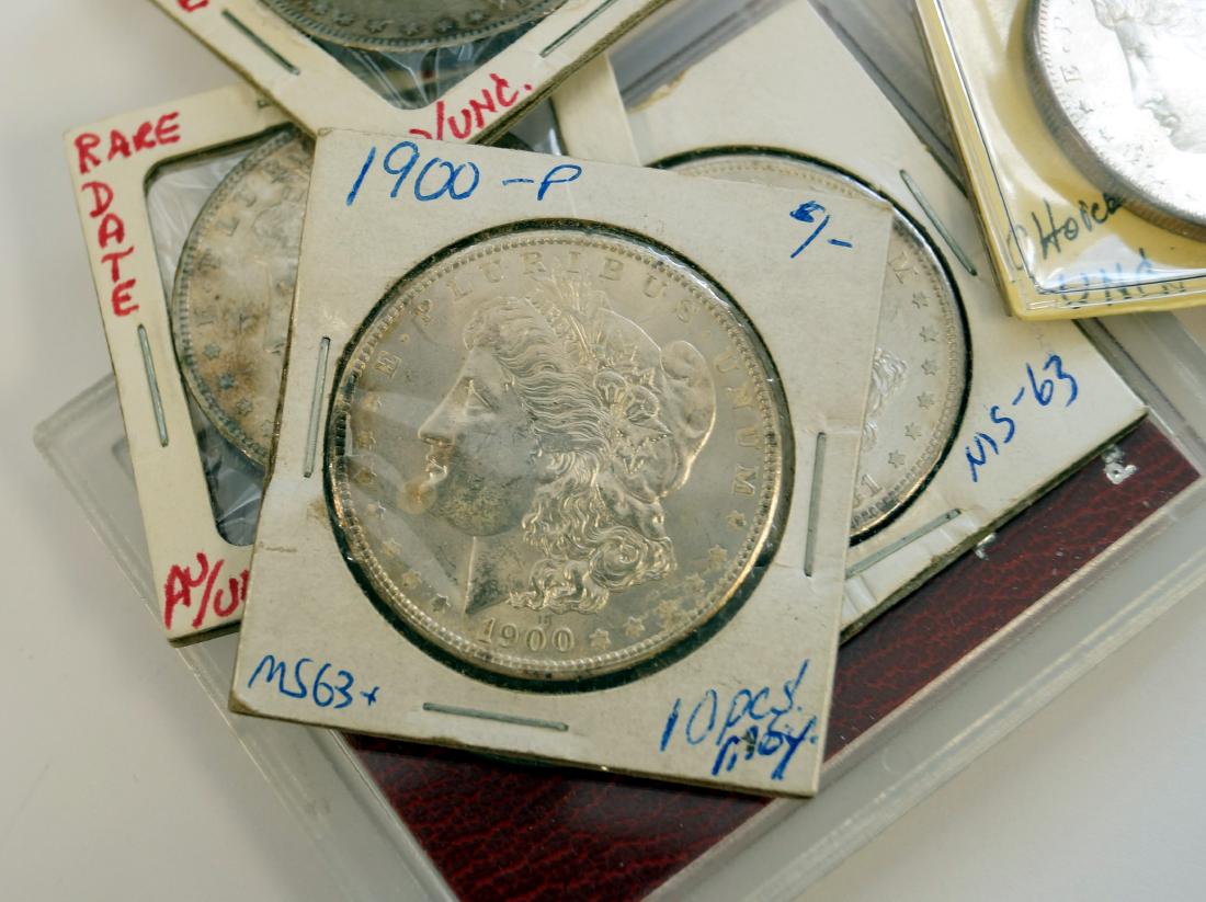 LOT (6) HIGH GRADE MORGAN SILVER DOLLAR COINS INCLUDING (1 of 1)