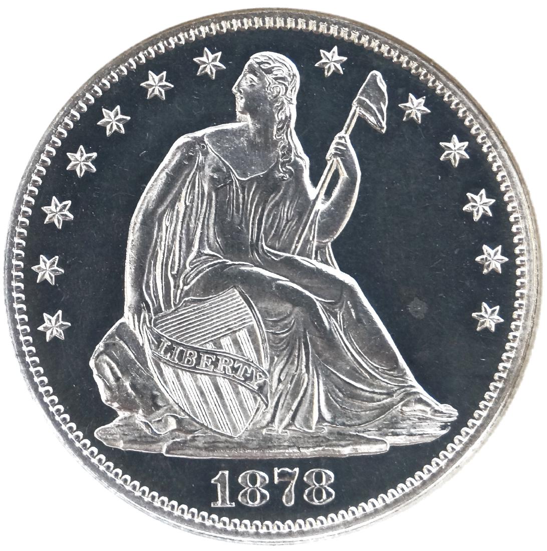 1878 SEATED LIBERTY HALF DOLLAR COIN, NO ARROWS (NGC (1 of 1)