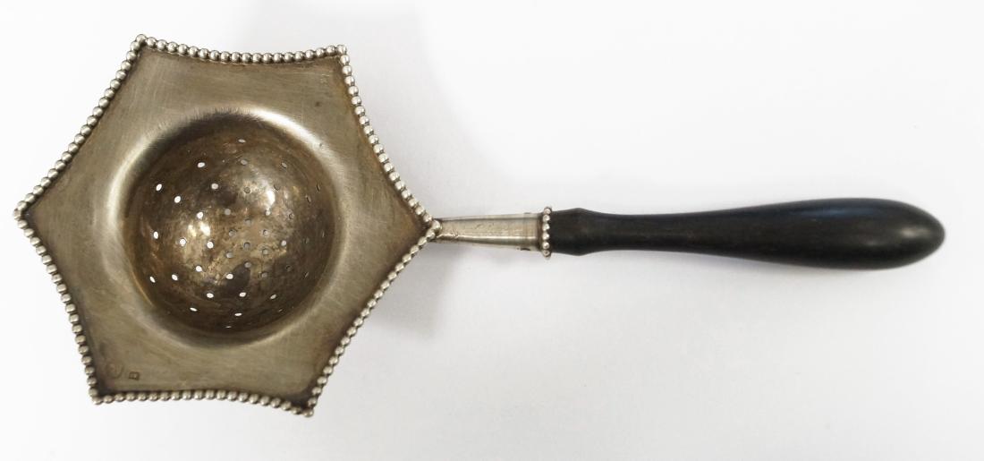 RUSSIAN 88 SILVER TEA STRAINER, SIGNED. LENGTH 7" (1 of 1)