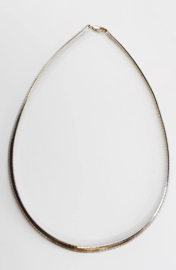 MILOR/ITALIAN 925 STERLING CHOKER. LENGTH 18"; WIDTH: MILOR/ITALIAN 925 STERLING CHOKER. LENGTH 18"; WIDTH 1/4"; 1.02 OZT