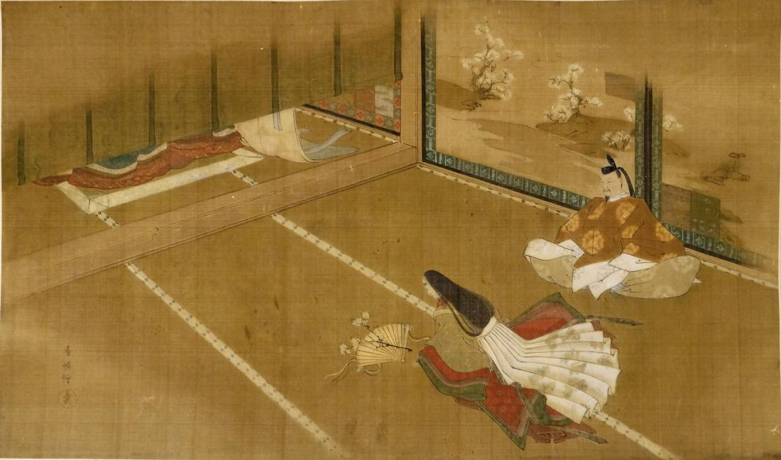 JAPANESE SCHOOL (20TH CENTURY), WATERCOLOR ON SILK, (1 of 3)