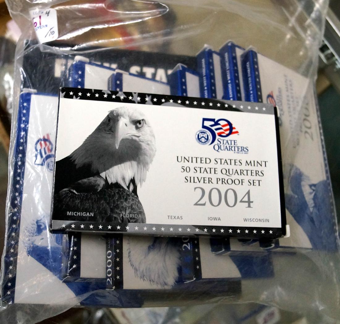 LOT (10) ASSORTED U.S. STATE QUARTERS PROOF SETS (1 of 1)
