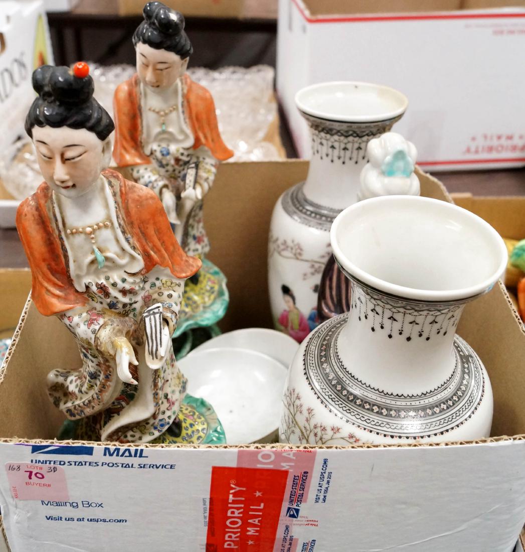 LOT ASSORTED CHINESE DECORATED PORCELAINS INCLUDING (1 of 1)