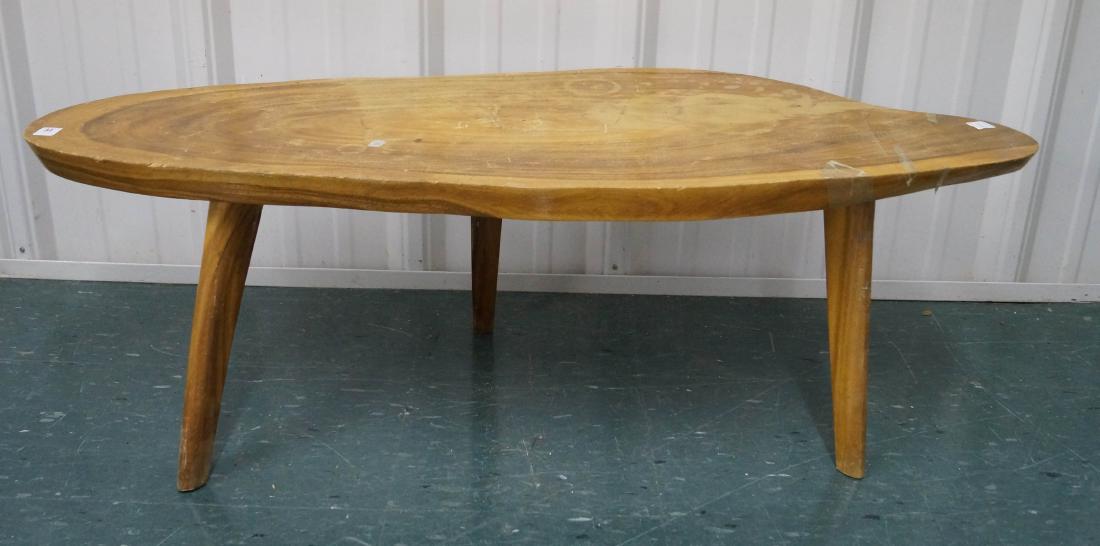 NAKASHIMA STYLE SLAB COFFEE TABLE, BENCH AND (1 of 2)