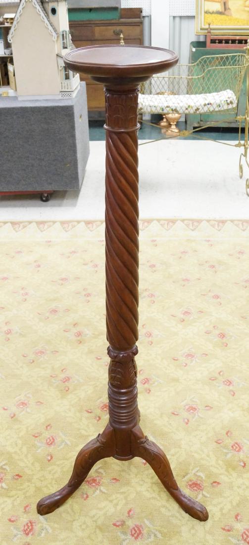 CARVED ROSEWOOD TALL COLUMN PEDESTAL/PLANT STAND. (1 of 1)