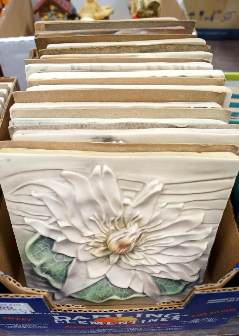 LOT (11) SURVING STUDIO'S HIGH RELIEF CERAMIC TILES (1 of 1)