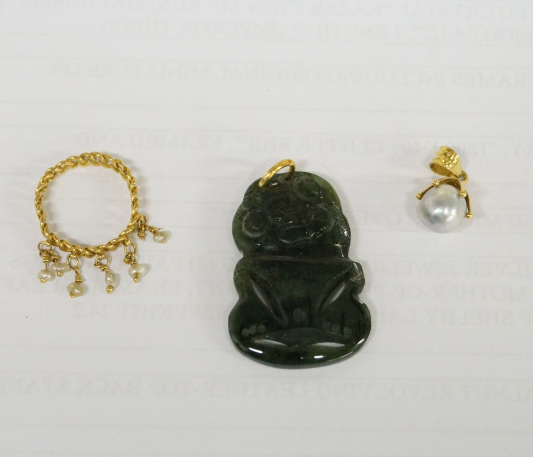 LOT (3) INCLUDING YELLOW GOLD (TESTS 14K) BRAIDED AND (1 of 1)