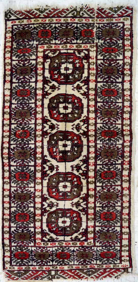 ANTIQUE BAKARA RUG. 24 X 49" (1 of 1)